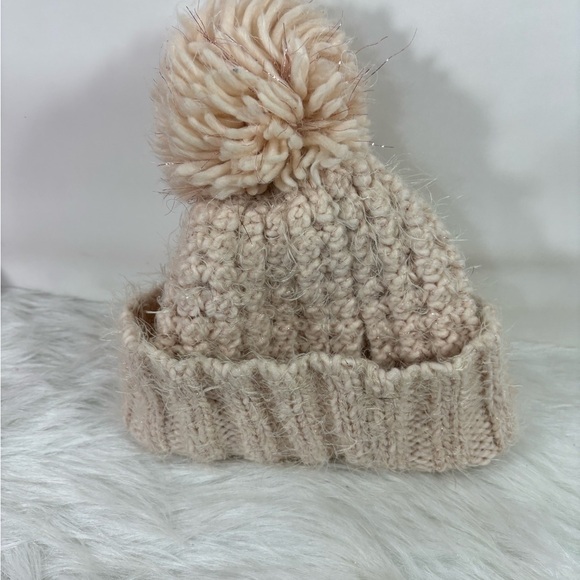 Fairest Pink Crochet Knit Hat EUC - Picture 1 of 2